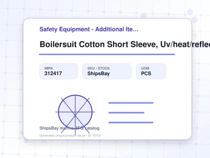 Boilersuit Cotton Short Sleeve, Uv/heat/reflect Red S - Safety Equipment - Additional Items - IMPA 312417 - UOM PCS