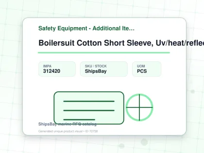 Boilersuit Cotton Short Sleeve, Uv/heat/reflect Red Xl - Safety Equipment - Additional Items - IMPA 312420 - UOM PCS