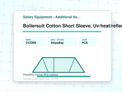 Boilersuit Cotton Short Sleeve, Uv/heat/reflect White M - Safety Equipment - Additional Items - IMPA 312394 - UOM PCS