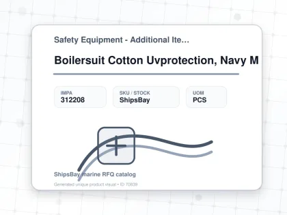Boilersuit Cotton Uvprotection, Navy M - Safety Equipment - Additional Items - IMPA 312208 - UOM PCS
