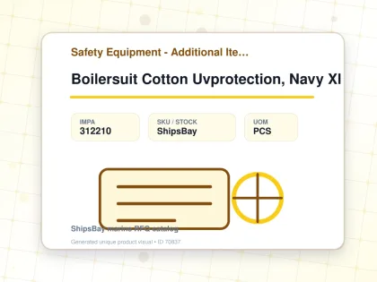 Boilersuit Cotton Uvprotection, Navy Xl - Safety Equipment - Additional Items - IMPA 312210 - UOM PCS