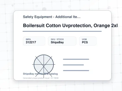 Boilersuit Cotton Uvprotection, Orange 2xl - Safety Equipment - Additional Items - IMPA 312217 - UOM PCS