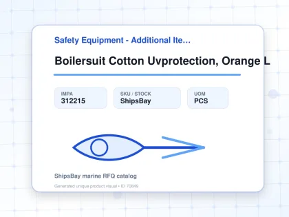 Boilersuit Cotton Uvprotection, Orange L - Safety Equipment - Additional Items - IMPA 312215 - UOM PCS