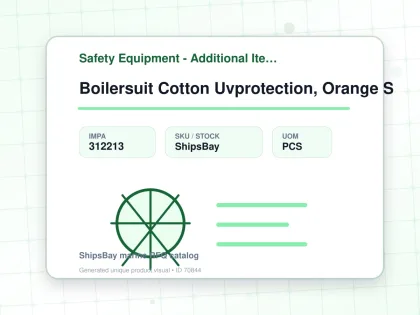 Boilersuit Cotton Uvprotection, Orange S - Safety Equipment - Additional Items - IMPA 312213 - UOM PCS