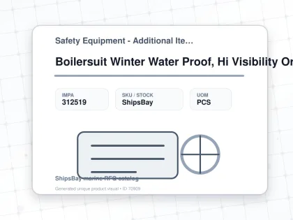 Boilersuit Winter Water Proof, Hi Visibility Orange/grey Xl - Safety Equipment - Additional Items - IMPA 312519 - UOM PCS