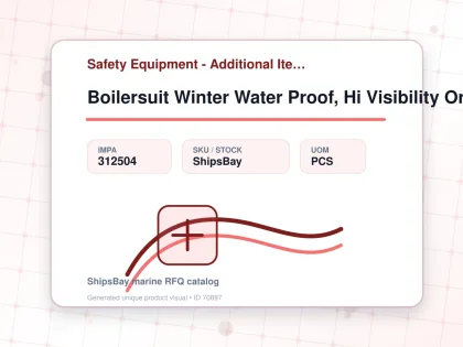 Boilersuit Winter Water Proof, Hi Visibility Orange/navy S - Safety Equipment - Additional Items - IMPA 312504 - UOM PCS