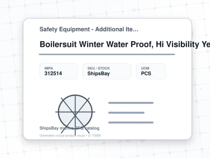 Boilersuit Winter Water Proof, Hi Visibility Yellow/navy 2xl - Safety Equipment - Additional Items - IMPA 312514 - UOM PCS
