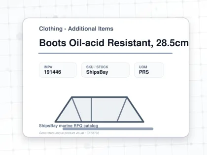 Boots Oil-acid Resistant, 28.5cm - Clothing - Additional Items - IMPA 191446 - UOM PRS