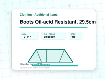 Boots Oil-acid Resistant, 29.5cm - Clothing - Additional Items - IMPA 191447 - UOM PRS