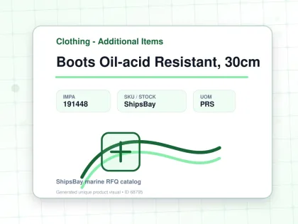 Boots Oil-acid Resistant, 30cm - Clothing - Additional Items - IMPA 191448 - UOM PRS