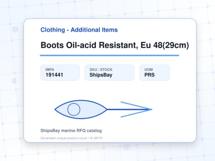 Boots Oil-acid Resistant, Eu 48(29cm) - Clothing - Additional Items - IMPA 191441 - UOM PRS