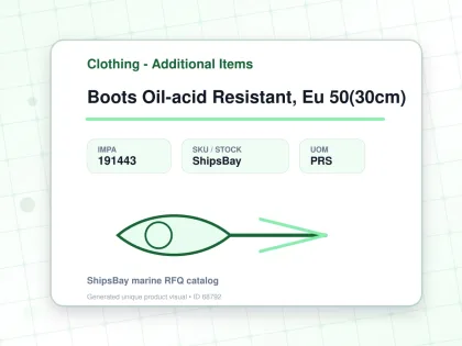 Boots Oil-acid Resistant, Eu 50(30cm) - Clothing - Additional Items - IMPA 191443 - UOM PRS