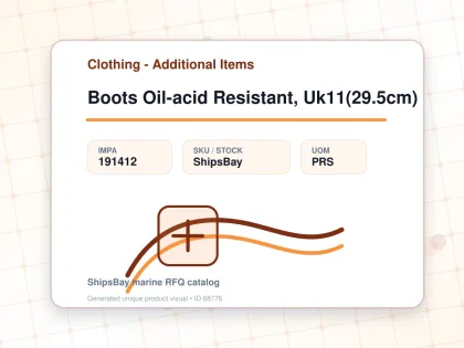 Boots Oil-acid Resistant, Uk11(29.5cm) - Clothing - Additional Items - IMPA 191412 - UOM PRS