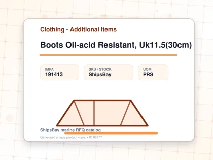 Boots Oil-acid Resistant, Uk11.5(30cm) - Clothing - Additional Items - IMPA 191413 - UOM PRS