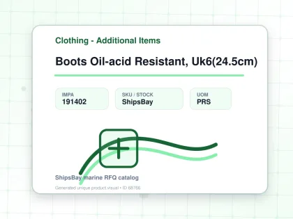 Boots Oil-acid Resistant, Uk6(24.5cm) - Clothing - Additional Items - IMPA 191402 - UOM PRS