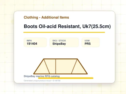 Boots Oil-acid Resistant, Uk7(25.5cm) - Clothing - Additional Items - IMPA 191404 - UOM PRS