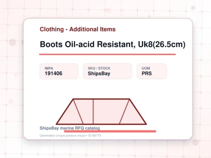 Boots Oil-acid Resistant, Uk8(26.5cm) - Clothing - Additional Items - IMPA 191406 - UOM PRS