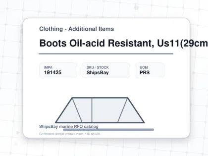 Boots Oil-acid Resistant, Us11(29cm) - Clothing - Additional Items - IMPA 191425 - UOM PRS