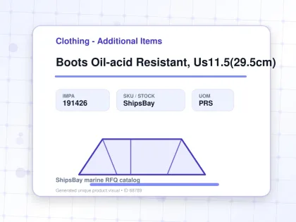 Boots Oil-acid Resistant, Us11.5(29.5cm) - Clothing - Additional Items - IMPA 191426 - UOM PRS