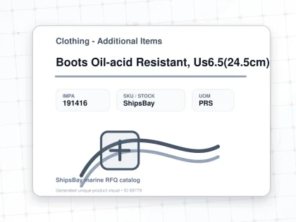 Boots Oil-acid Resistant, Us6.5(24.5cm) - Clothing - Additional Items - IMPA 191416 - UOM PRS