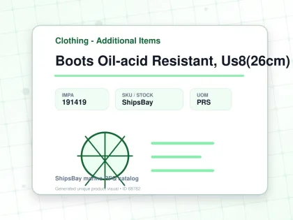 Boots Oil-acid Resistant, Us8(26cm) - Clothing - Additional Items - IMPA 191419 - UOM PRS