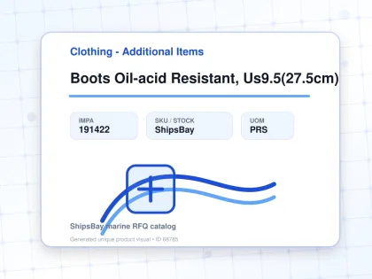 Boots Oil-acid Resistant, Us9.5(27.5cm) - Clothing - Additional Items - IMPA 191422 - UOM PRS