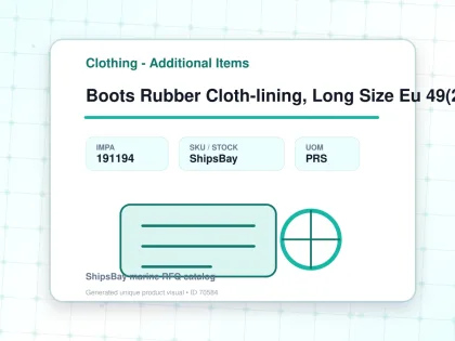 Boots Rubber Cloth-lining, Long Size Eu 49(29.5cm) - Clothing - Additional Items - IMPA 191194 - UOM PRS
