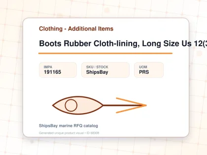 Boots Rubber Cloth-lining, Long Size Us 12(30cm) - Clothing - Additional Items - IMPA 191165 - UOM PRS