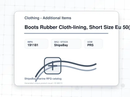 Boots Rubber Cloth-lining, Short Size Eu 50(30cm) - Clothing - Additional Items - IMPA 191181 - UOM PRS