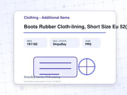 Boots Rubber Cloth-lining, Short Size Eu 52(31cm) - Clothing - Additional Items - IMPA 191182 - UOM PRS