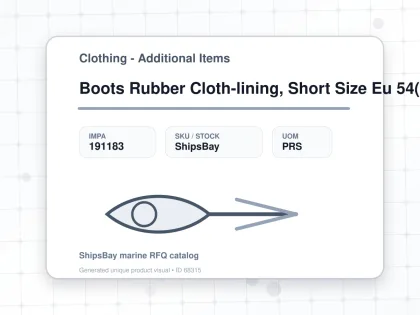 Boots Rubber Cloth-lining, Short Size Eu 54(32cm) - Clothing - Additional Items - IMPA 191183 - UOM PRS