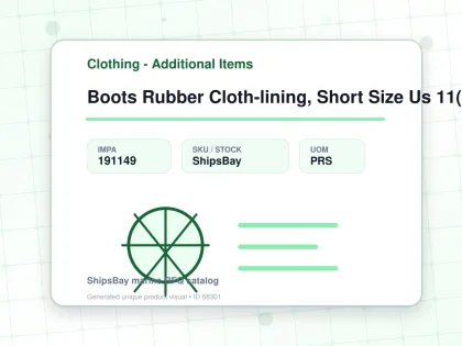 Boots Rubber Cloth-lining, Short Size Us 11(29cm) - Clothing - Additional Items - IMPA 191149 - UOM PRS
