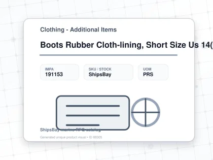 Boots Rubber Cloth-lining, Short Size Us 14(32cm) - Clothing - Additional Items - IMPA 191153 - UOM PRS