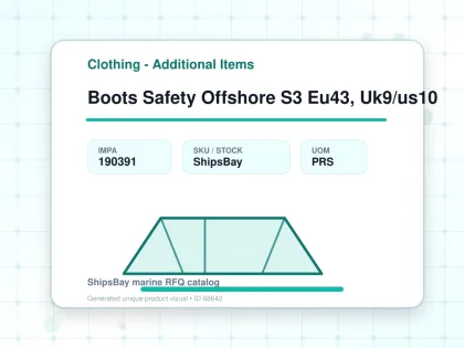 Boots Safety Offshore S3 Eu43, Uk9/us10 - Clothing - Additional Items - IMPA 190391 - UOM PRS