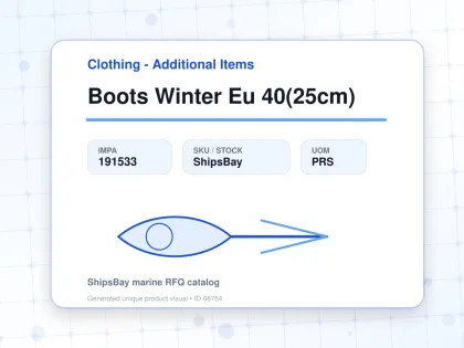Boots Winter Eu 40(25cm) - Clothing - Additional Items - IMPA 191533 - UOM PRS