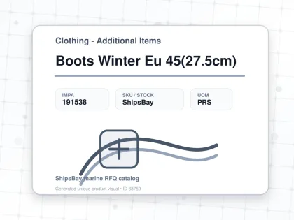 Boots Winter Eu 45(27.5cm) - Clothing - Additional Items - IMPA 191538 - UOM PRS