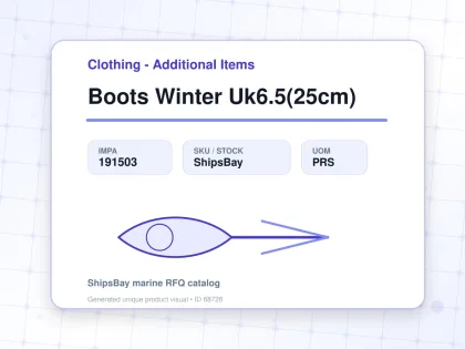 Boots Winter Uk6.5(25cm) - Clothing - Additional Items - IMPA 191503 - UOM PRS