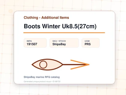 Boots Winter Uk8.5(27cm) - Clothing - Additional Items - IMPA 191507 - UOM PRS