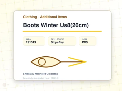 Boots Winter Us8(26cm) - Clothing - Additional Items - IMPA 191519 - UOM PRS
