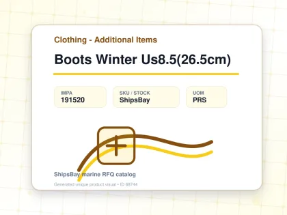 Boots Winter Us8.5(26.5cm) - Clothing - Additional Items - IMPA 191520 - UOM PRS