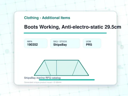 Boots Working, Anti-electro-static 29.5cm - Clothing - Additional Items - IMPA 190352 - UOM PRS