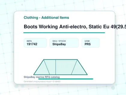 Boots Working Anti-electro, Static Eu 49(29.5cm) - Clothing - Additional Items - IMPA 191742 - UOM PRS