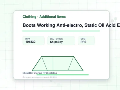 Boots Working Anti-electro, Static Oil Acid Eu 39(24.5cm) - Clothing - Additional Items - IMPA 191832 - UOM PRS