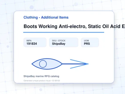 Boots Working Anti-electro, Static Oil Acid Eu 41(25.5cm) - Clothing - Additional Items - IMPA 191834 - UOM PRS