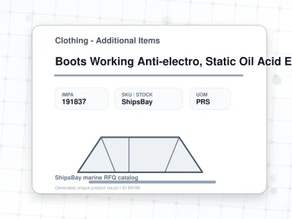 Boots Working Anti-electro, Static Oil Acid Eu 44(27cm) - Clothing - Additional Items - IMPA 191837 - UOM PRS