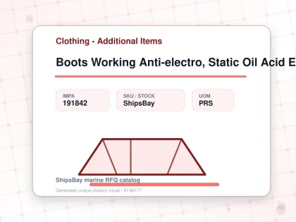 Boots Working Anti-electro, Static Oil Acid Eu 49(29.5cm) - Clothing - Additional Items - IMPA 191842 - UOM PRS