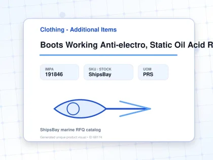 Boots Working Anti-electro, Static Oil Acid Resist 24.5cm - Clothing - Additional Items - IMPA 191846 - UOM PRS