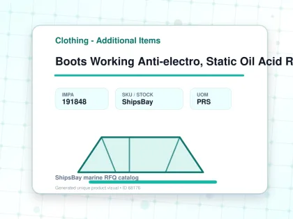Boots Working Anti-electro, Static Oil Acid Resist 25.5cm - Clothing - Additional Items - IMPA 191848 - UOM PRS