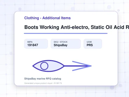 Boots Working Anti-electro, Static Oil Acid Resist 25cm - Clothing - Additional Items - IMPA 191847 - UOM PRS