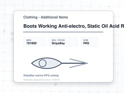 Boots Working Anti-electro, Static Oil Acid Resist 26.5cm - Clothing - Additional Items - IMPA 191850 - UOM PRS